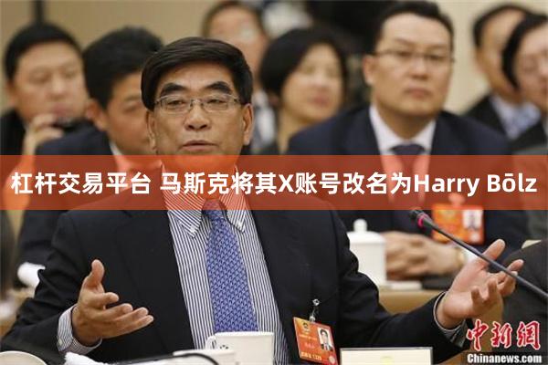杠杆交易平台 马斯克将其X账号改名为Harry Bōlz