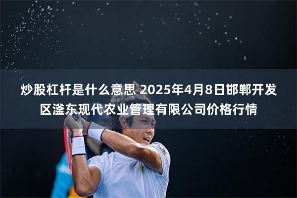 炒股杠杆是什么意思 2025年4月8日邯郸开发区滏东现代农业管理有限公司价格行情