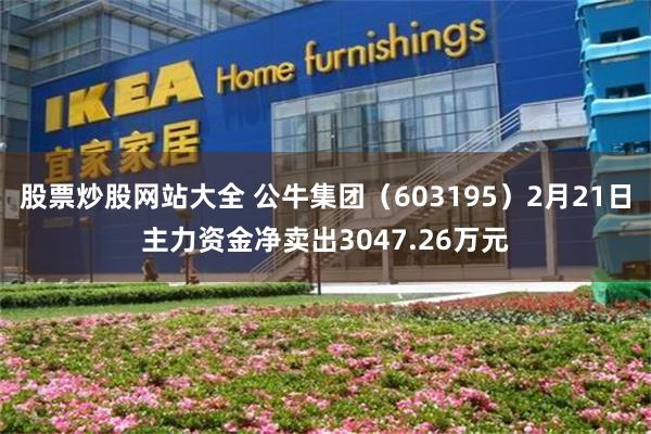 股票炒股网站大全 公牛集团（603195）2月21日主力资金净卖出3047.26万元